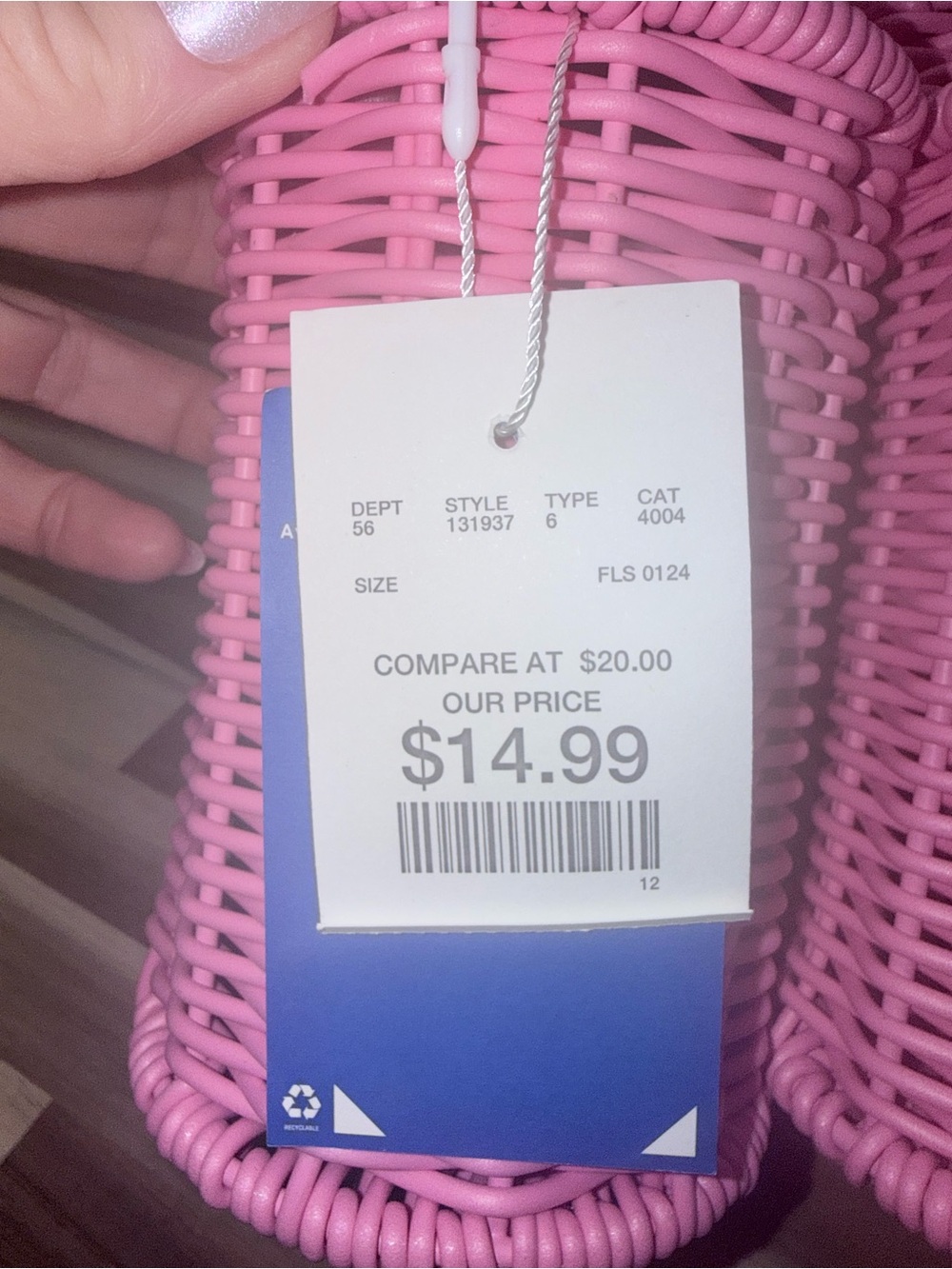 🦩Pink Flamingo Wicker Utensil Caddy - Picture 6 of 6